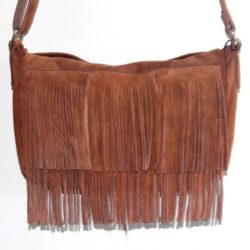 tan fringe purse